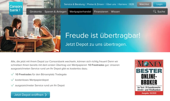 Consorsbank Depot Eroffnen 10 Freetrades Als Pramie Bekommen Depotvergleich